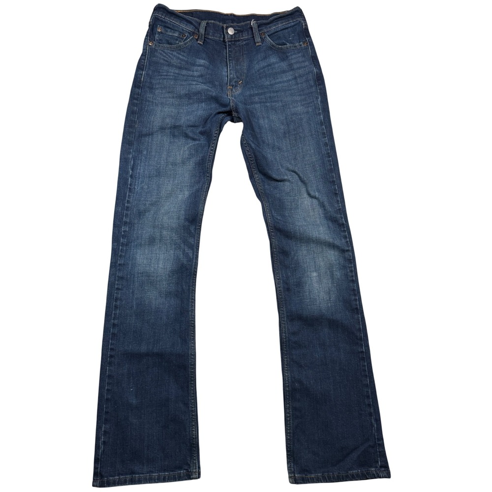 Levis 527 Slim Bootcut Jeans Mens 30x34 Dark Indigo Blue Stretch Denim Western